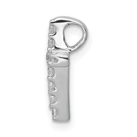 14k White Gold 1/5ct. Diamond Latin Cross Chain Slide-PM4962-020-WA