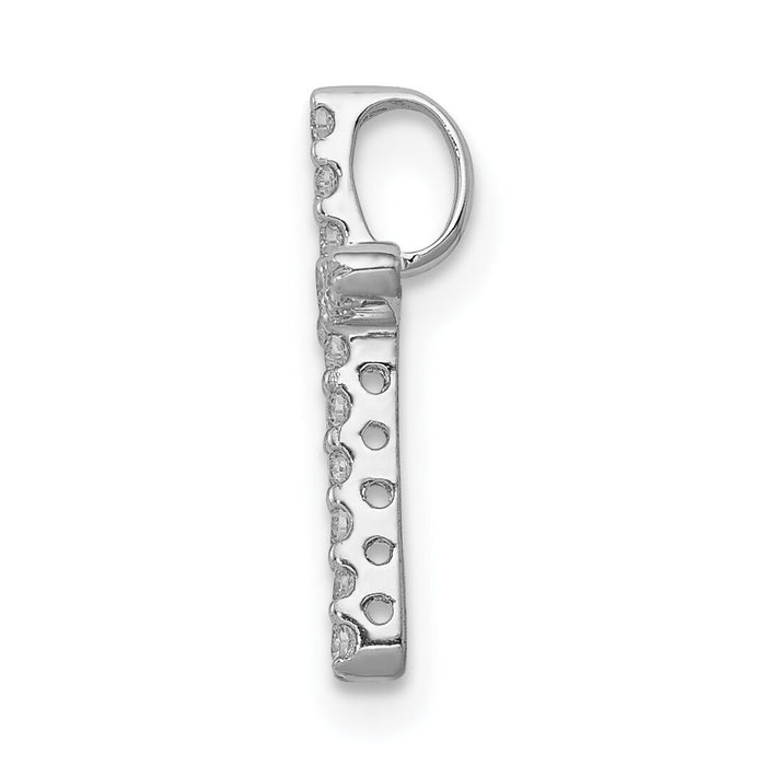 14k White Gold Diamond Cross Pendant-PM4963-013-WA