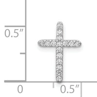 14k White Gold Diamond Cross Pendant-PM4963-013-WA