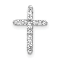 14k White Gold Diamond Cross Pendant-PM4963-013-WA