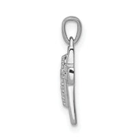 14k White Gold Diamond Cross Pendant-PM4964-004-WA