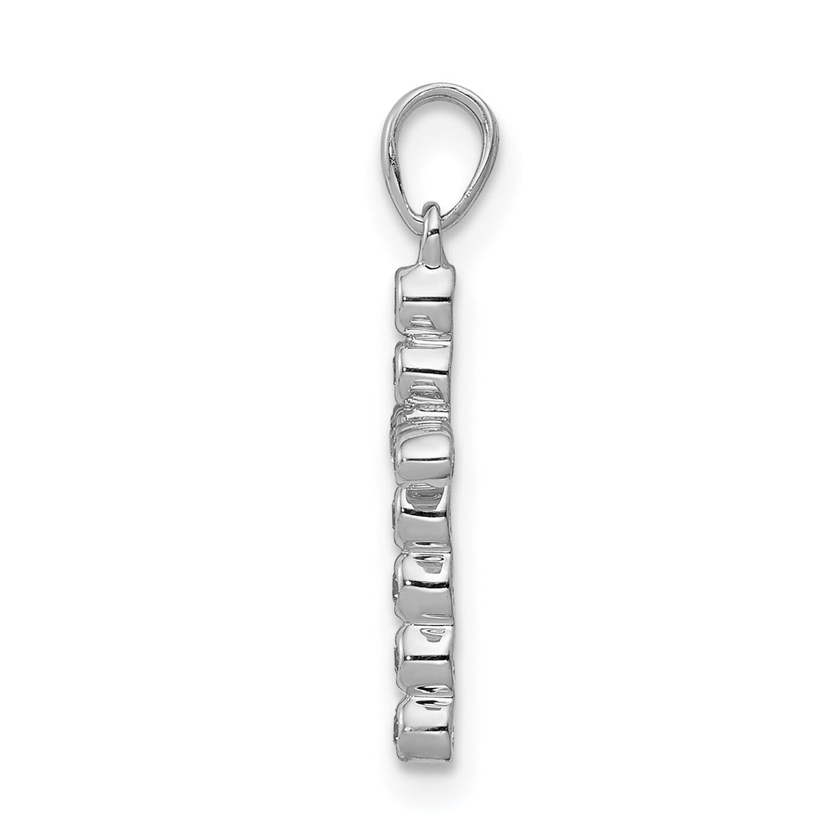 14k White Gold 1/10ct. Diamond Cross Pendant-PM4966-010-WA