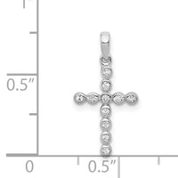 14k White Gold 1/10ct. Diamond Cross Pendant-PM4966-010-WA