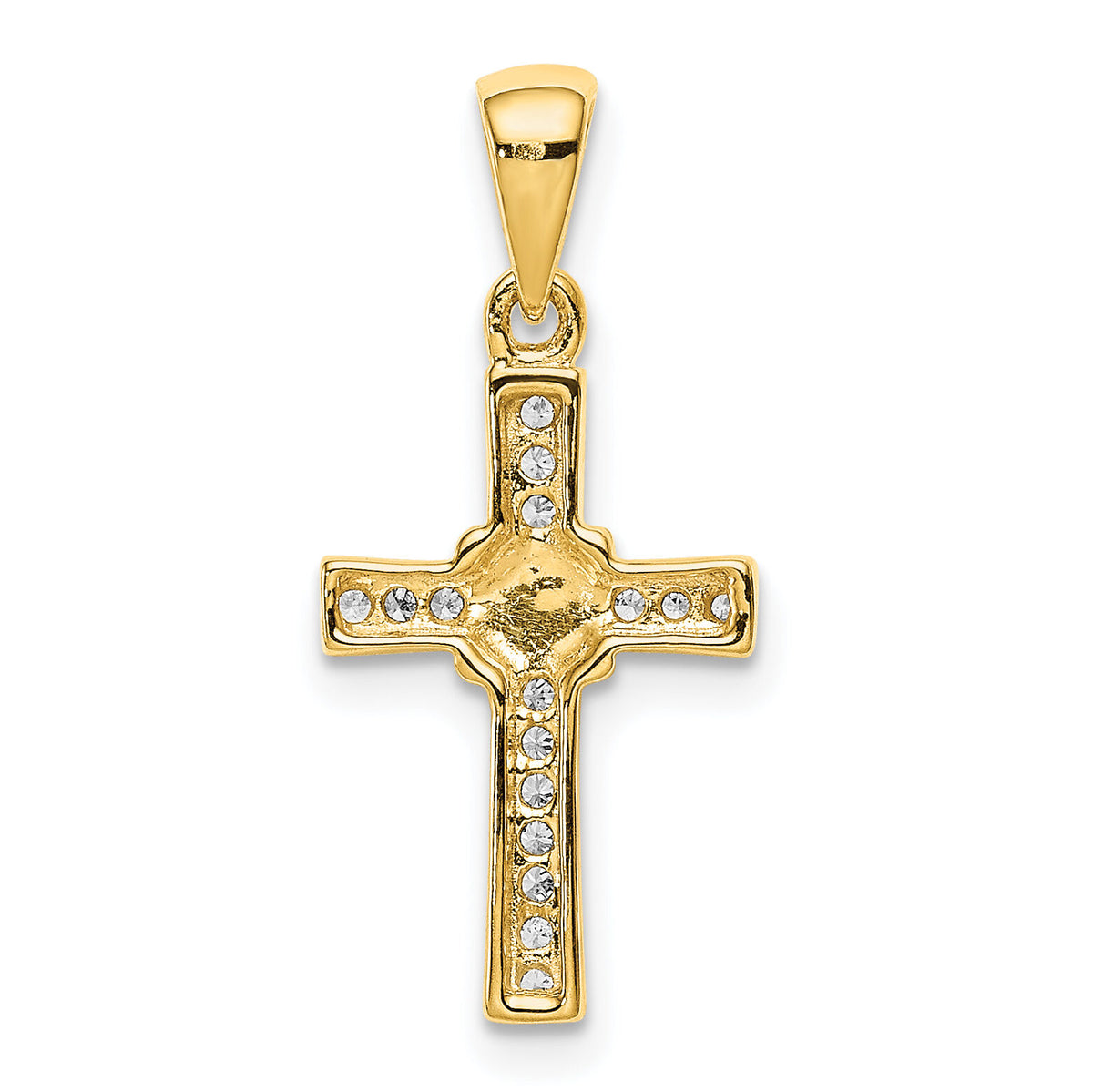 14k 1/6ct. Diamond Latin Cross Pendant-PM4967-016-YA