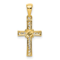 14k 1/6ct. Diamond Latin Cross Pendant-PM4967-016-YA