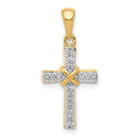 14k 1/6ct. Diamond Latin Cross Pendant-PM4967-016-YA