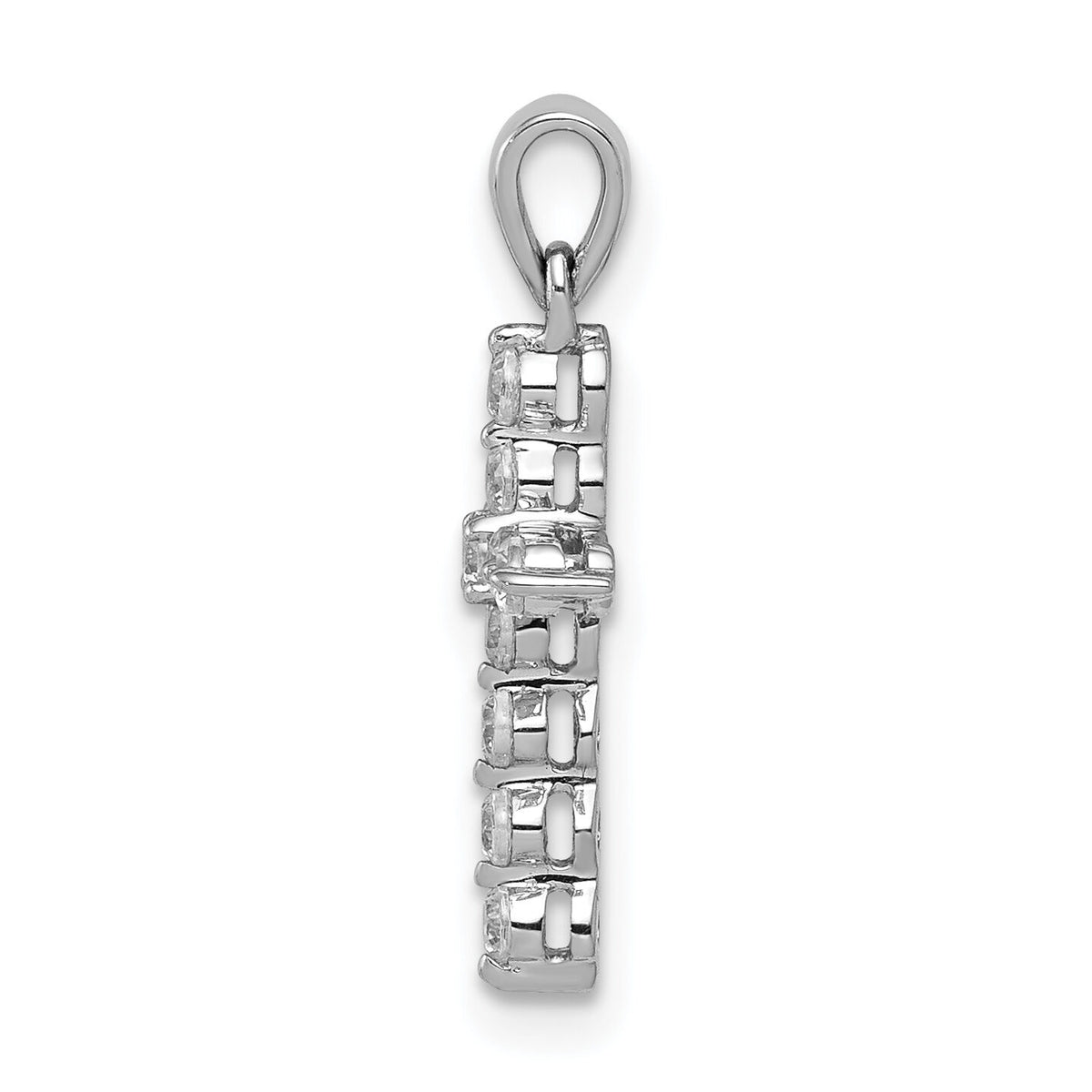 14k White Gold 1/4ct. Diamond Cross Pendant-PM4968-025-WA