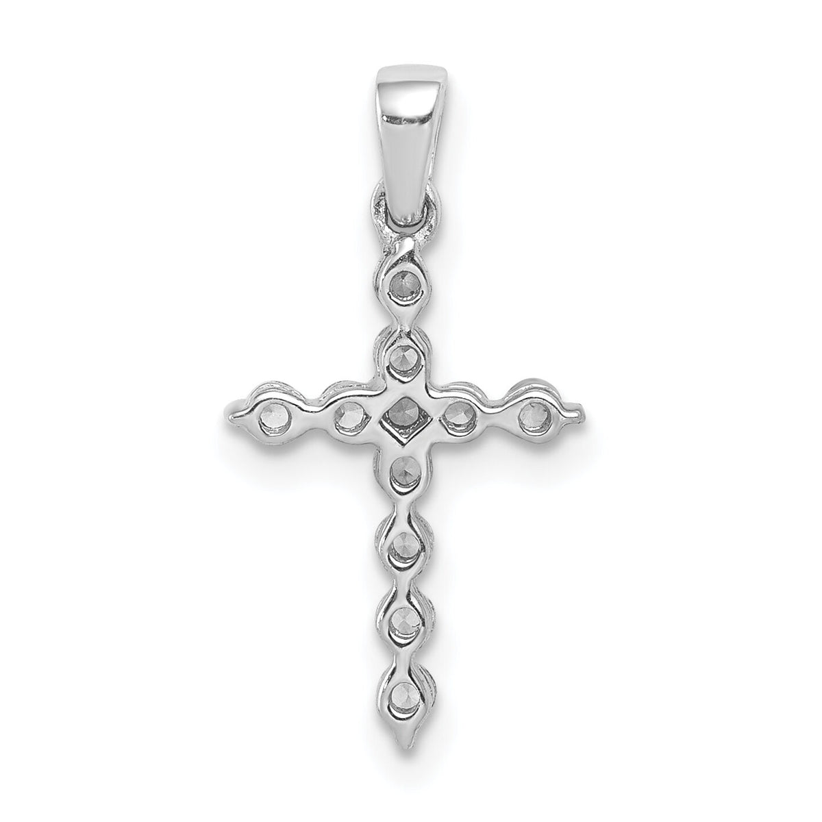 14k White Gold 1/4ct. Diamond Cross Pendant-PM4968-025-WA