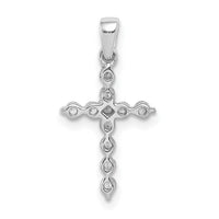 14k White Gold 1/4ct. Diamond Cross Pendant-PM4968-025-WA