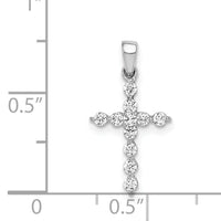 14k White Gold 1/4ct. Diamond Cross Pendant-PM4968-025-WA