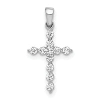 14k White Gold 1/4ct. Diamond Cross Pendant-PM4968-025-WA