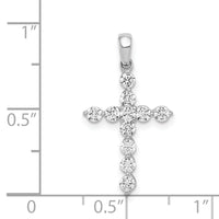 14k White Gold 1/2ct. Diamond Cross Pendant-PM4968-050-WA