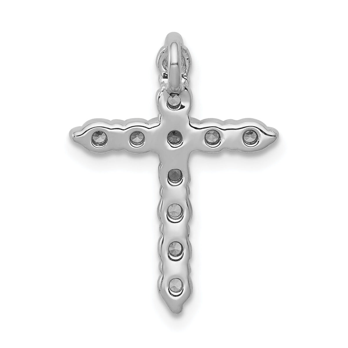 14k White Gold 1/2ct. Diamond Cross Chain Slide-PM4969-050-WA