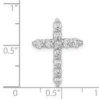 14k White Gold 1/2ct. Diamond Cross Chain Slide-PM4969-050-WA