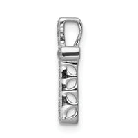 14k White Gold 1/6ct. Diamond Latin Cross Chain Slide-PM4972-016-WA
