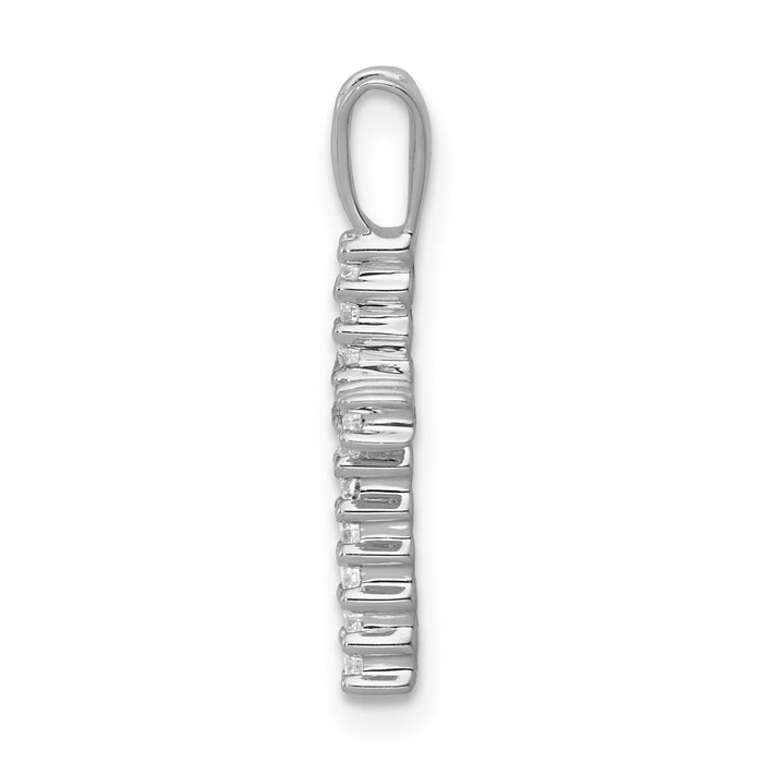 14k White Gold 1/6ct. Diamond Latin Cross Pendant-PM4973-016-WA