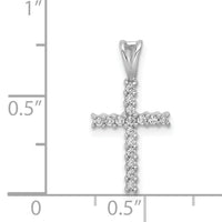 14k White Gold 1/6ct. Diamond Latin Cross Pendant-PM4973-016-WA