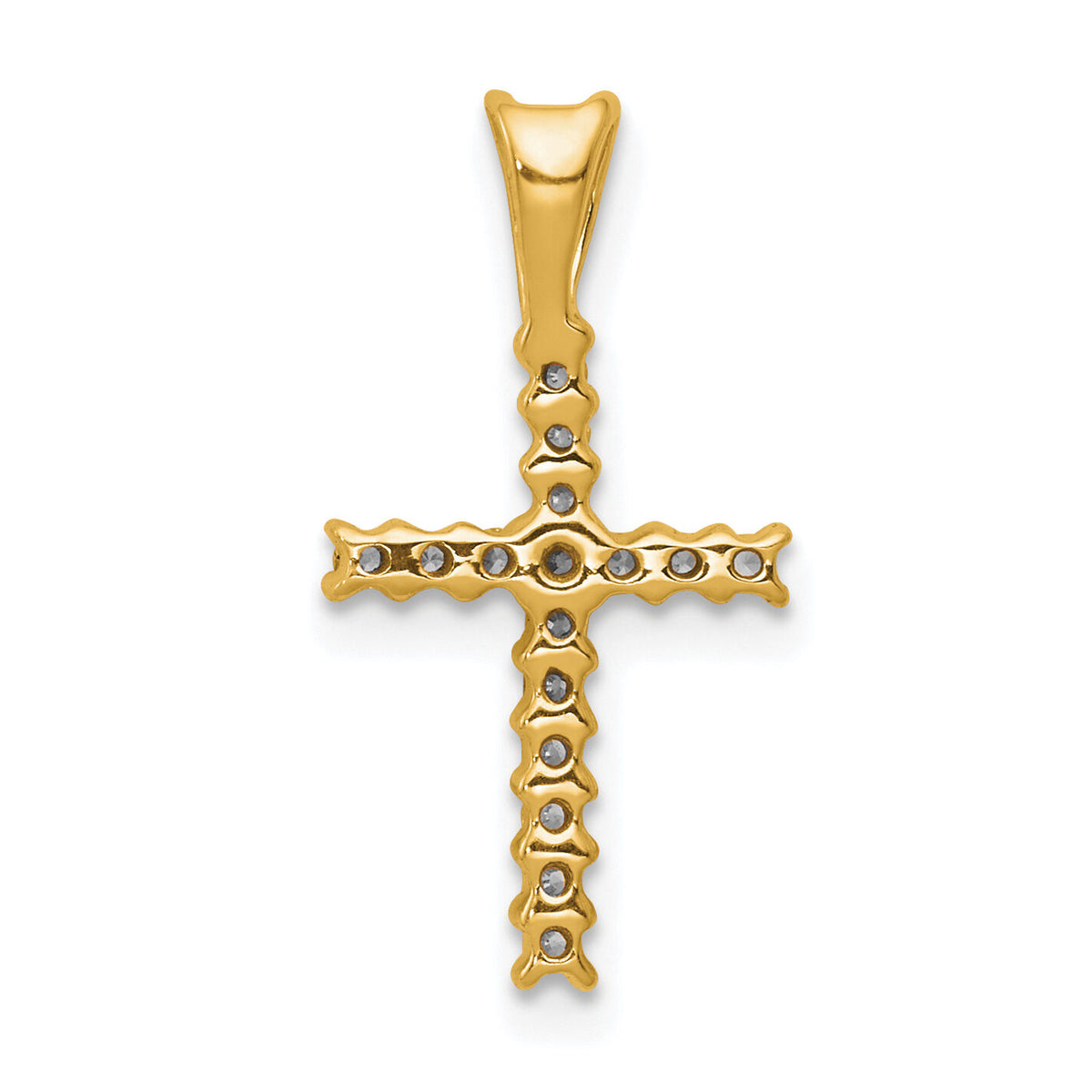 14k 1/6ct. Diamond Latin Cross Pendant-PM4973-016-YA