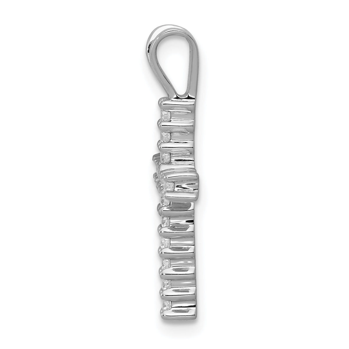 14k White Gold 1/4ct. Diamond Latin Cross Pendant-PM4973-025-WA