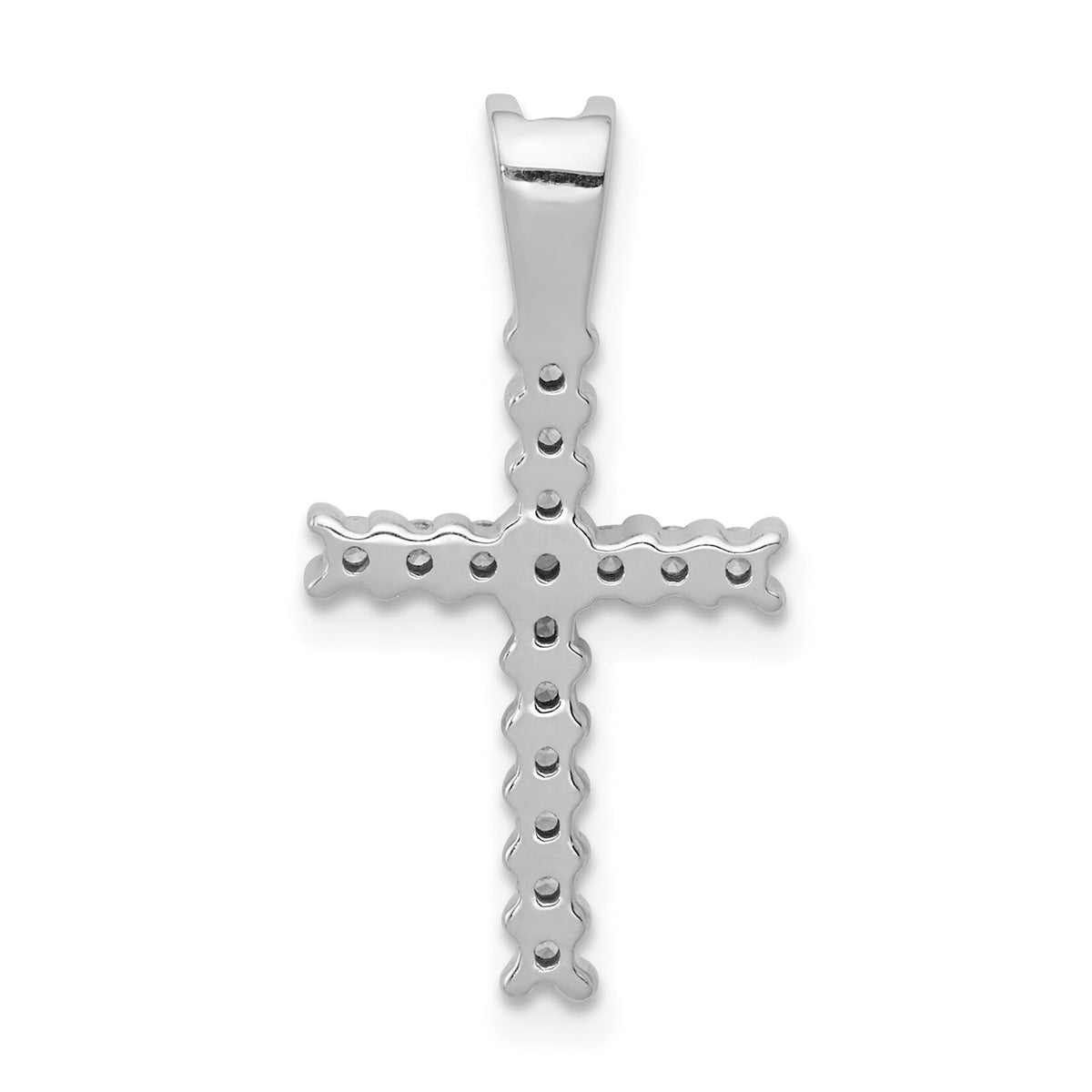 14k White Gold 1/4ct. Diamond Latin Cross Pendant-PM4973-025-WA