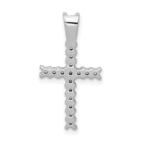 14k White Gold 1/4ct. Diamond Latin Cross Pendant-PM4973-025-WA