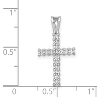 14k White Gold 1/4ct. Diamond Latin Cross Pendant-PM4973-025-WA