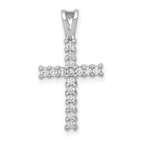 14k White Gold 1/4ct. Diamond Latin Cross Pendant-PM4973-025-WA