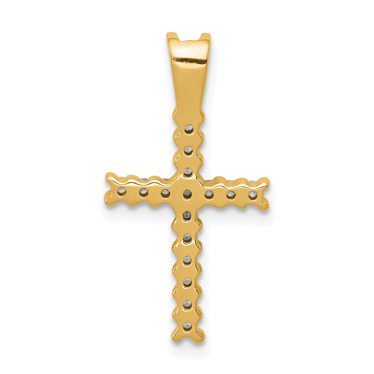 14k Diamond Latin Cross Pendant-PM4973-025-YA
