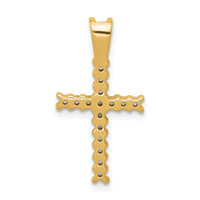 14k Diamond Latin Cross Pendant-PM4973-025-YA