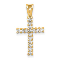 14k Diamond Latin Cross Pendant-PM4973-025-YA
