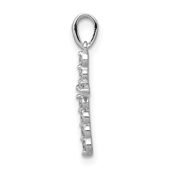 14k White Gold 1/10ct. Diamond Cross Pendant-PM4974-010-WA