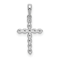 14k White Gold 1/10ct. Diamond Cross Pendant-PM4974-010-WA