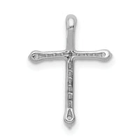 14k White Gold 1/5ct. Diamond Cross Chain Slide-PM4975-020-WA