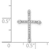 14k White Gold 1/5ct. Diamond Cross Chain Slide-PM4975-020-WA