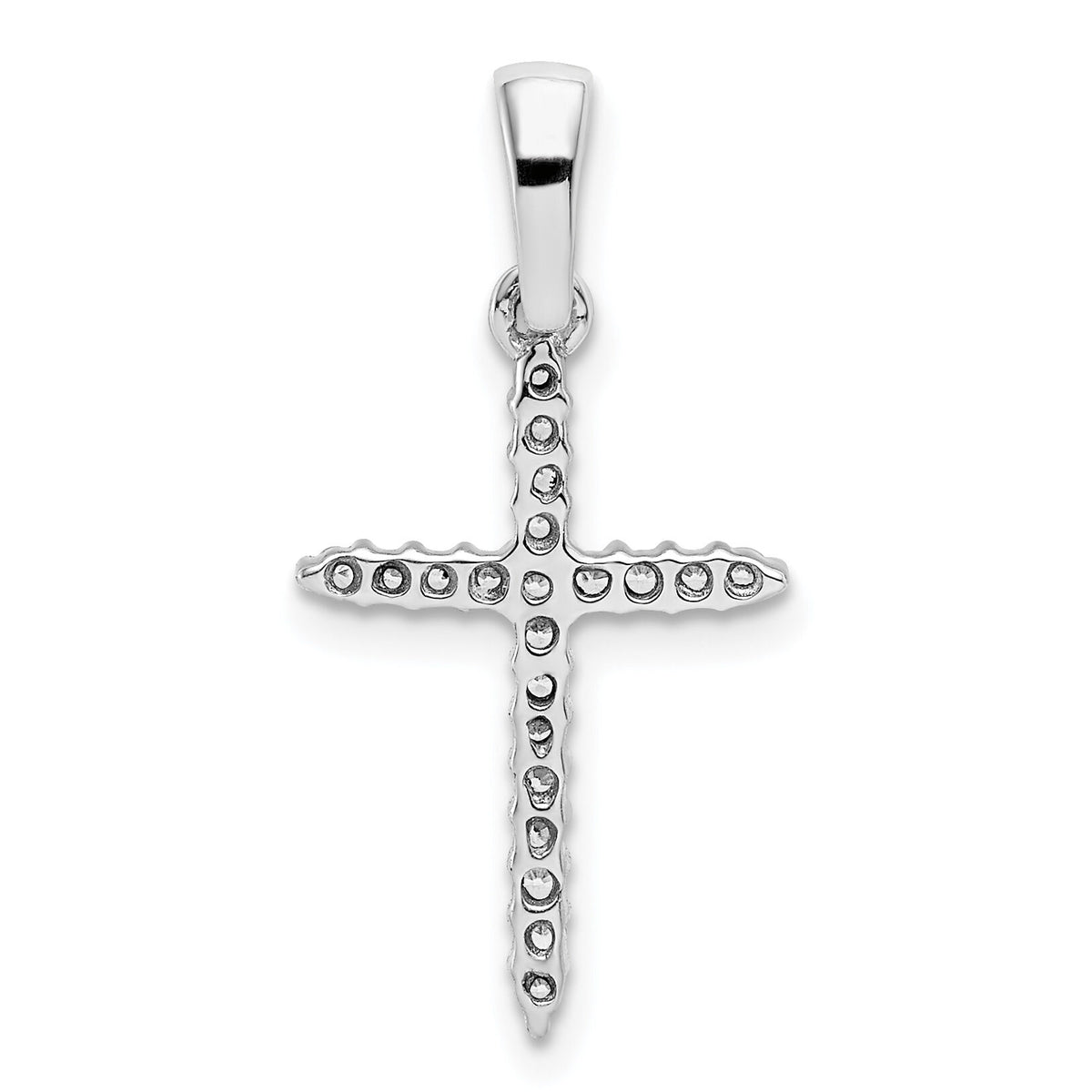 14k White Gold 1/6ct. Diamond Cross Pendant-PM4977-016-WA