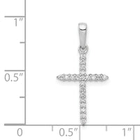 14k White Gold 1/6ct. Diamond Cross Pendant-PM4977-016-WA