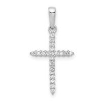 14k White Gold 1/6ct. Diamond Cross Pendant-PM4977-016-WA