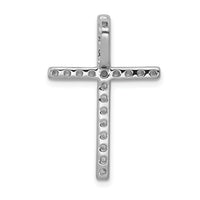 14k White Gold Diamond Cross Pendant-PM4979-050-WA