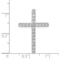 14k White Gold Diamond Cross Pendant-PM4979-050-WA