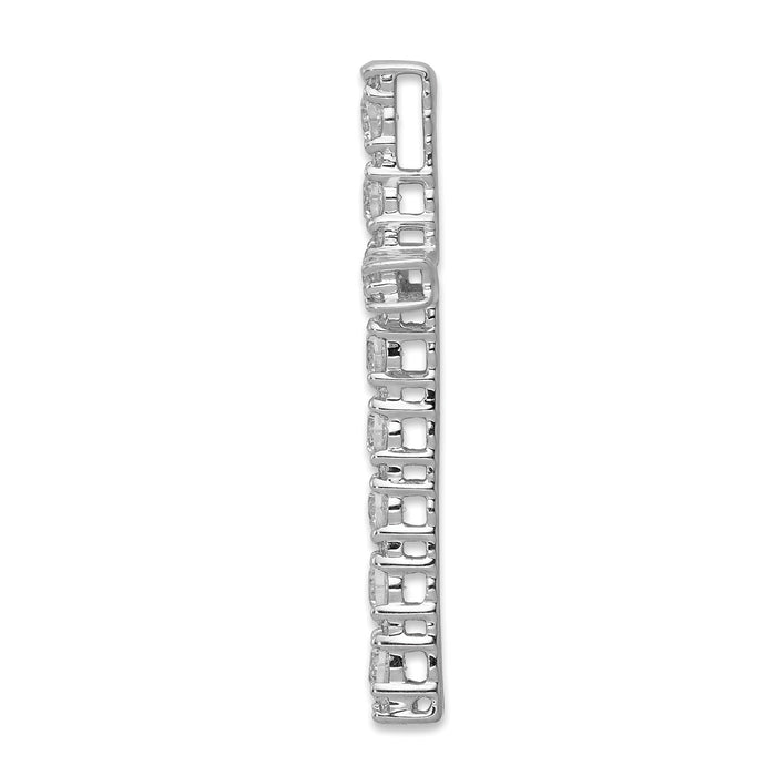 14k White Gold Diamond Latin Cross Pendant-PM4980-050-WA