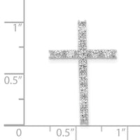 14k White Gold Diamond Latin Cross Pendant-PM4980-050-WA