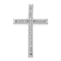 14k White Gold 3/4ct. Diamond Latin Cross Chain Slide-PM4980-075-WA