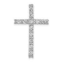 14k White Gold 3/4ct. Diamond Latin Cross Chain Slide-PM4980-075-WA