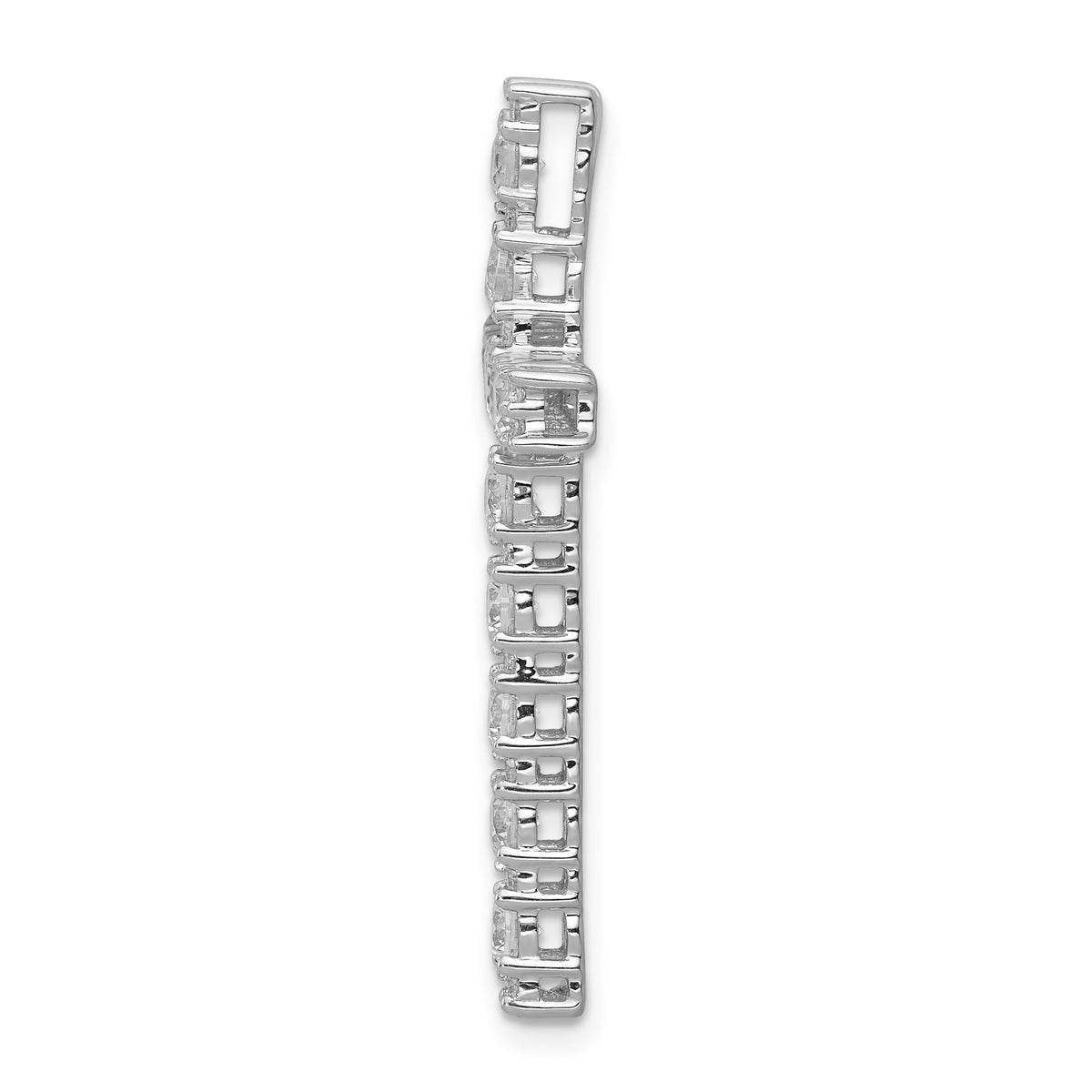 14k White Gold Diamond Latin Cross Pendant-PM4980-100-WA