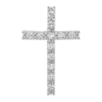 14k White Gold Diamond Latin Cross Pendant-PM4980-100-WA