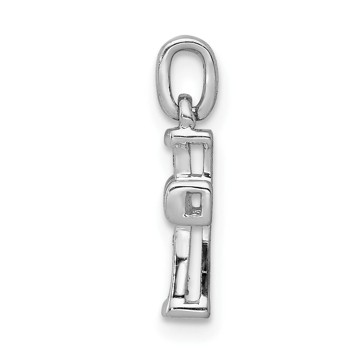 14k White Gold Small 1/20ct. Diamond Latin Cross Pendant-PM4982-005-WA