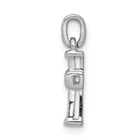 14k White Gold Small 1/20ct. Diamond Latin Cross Pendant-PM4982-005-WA