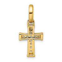 14k Small Diamond Latin Cross Pendant-PM4982-020-YA