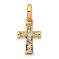 14k Small Diamond Latin Cross Pendant-PM4982-020-YA