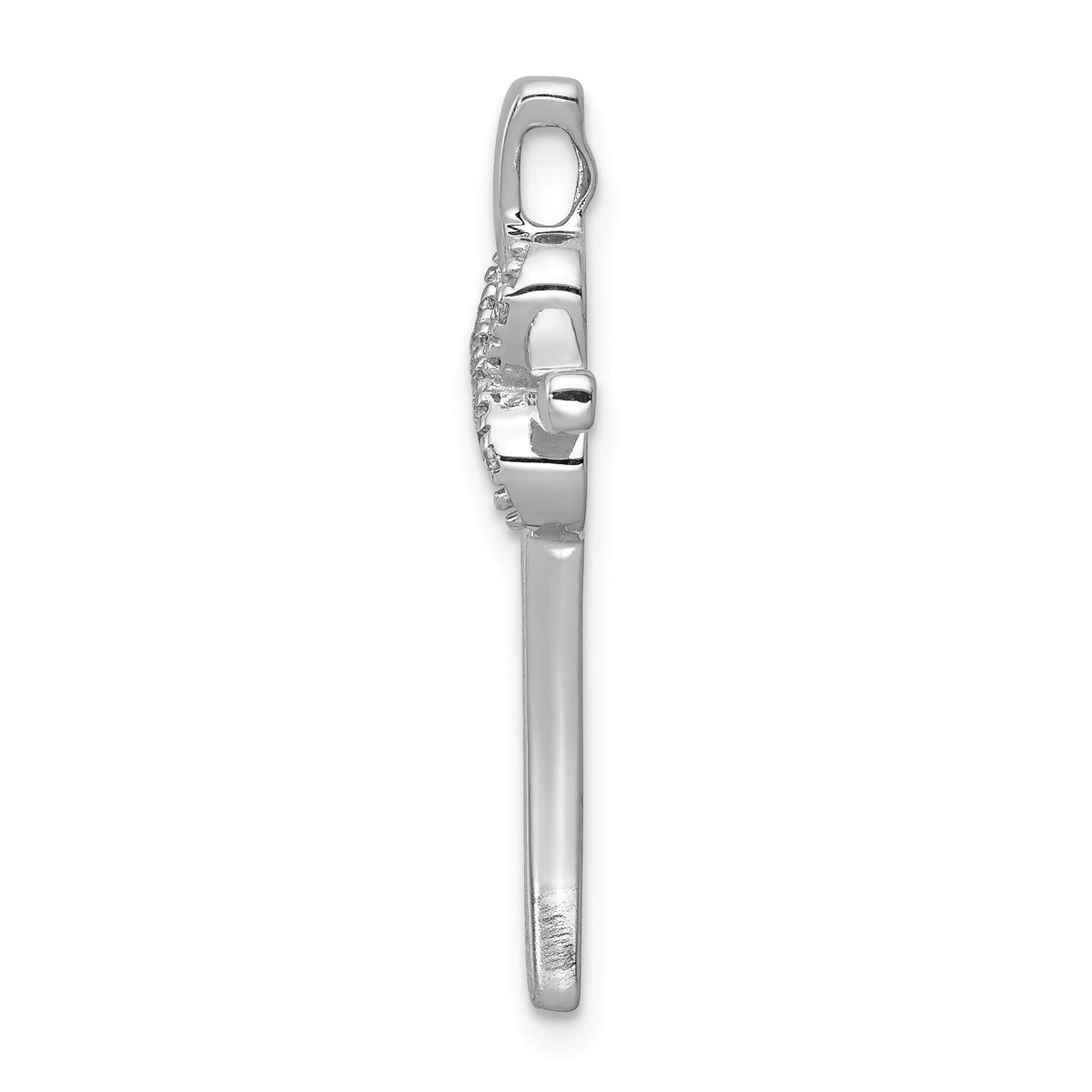 14k White Gold .03ct. Diamond Infinity Cross Chain Slide-PM4985-003-WA